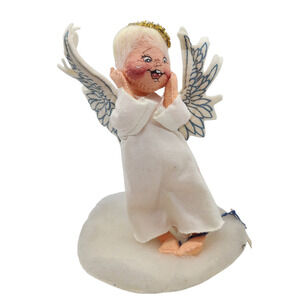 1993 Annalee Toy Doll 7" Christmas Baby Angel/Cherub on Cloud #7108 With Tag